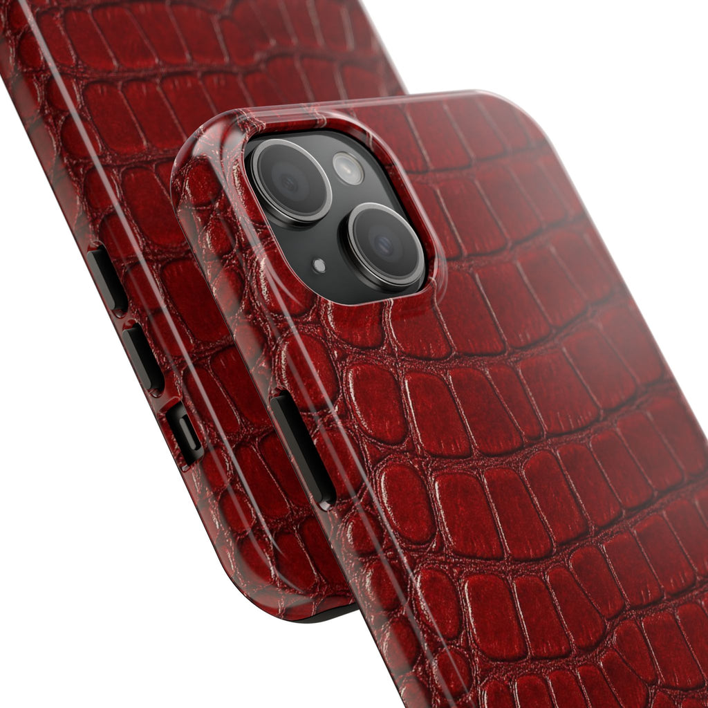 Red Crocodile Skin