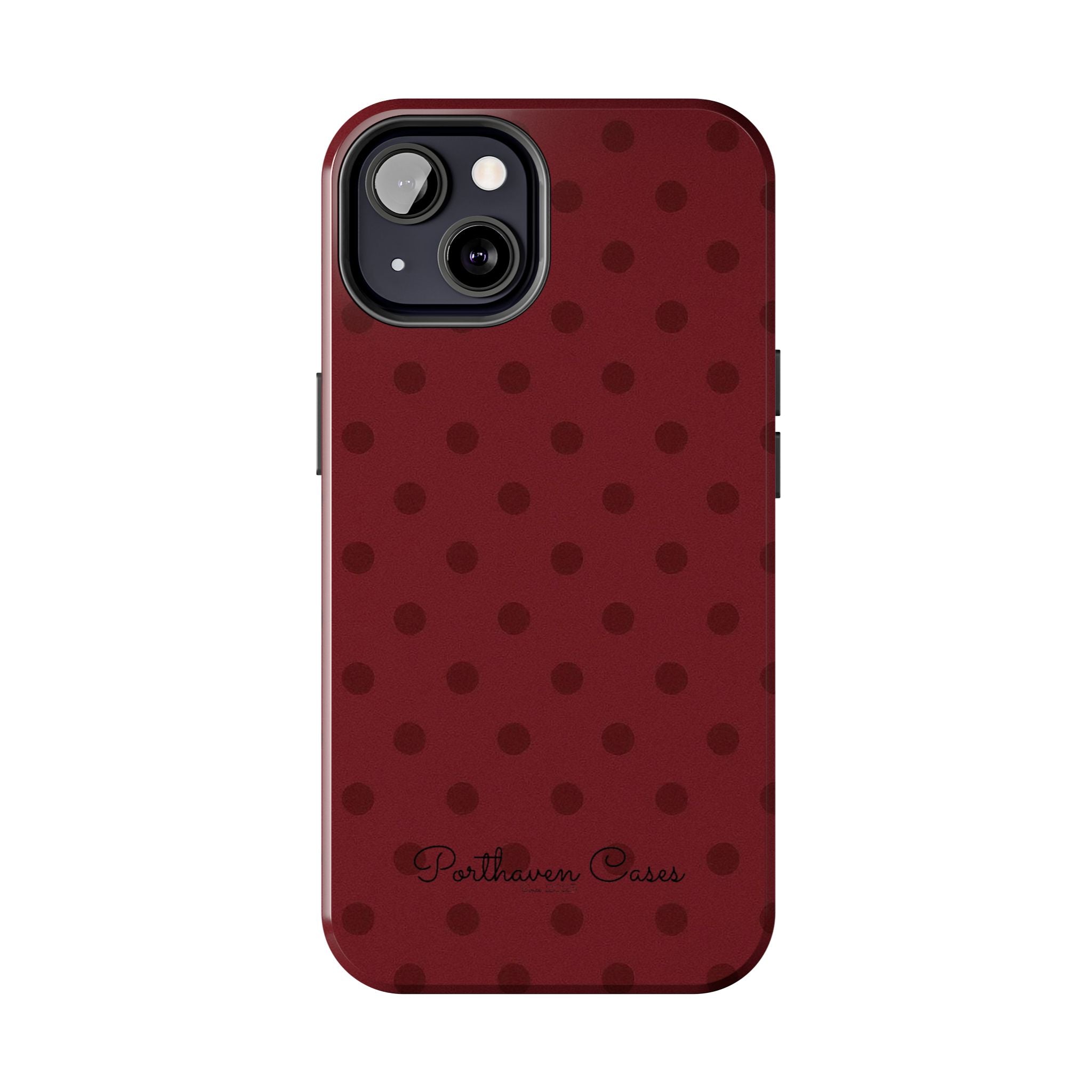 BURGUNDY POLKA DOTS