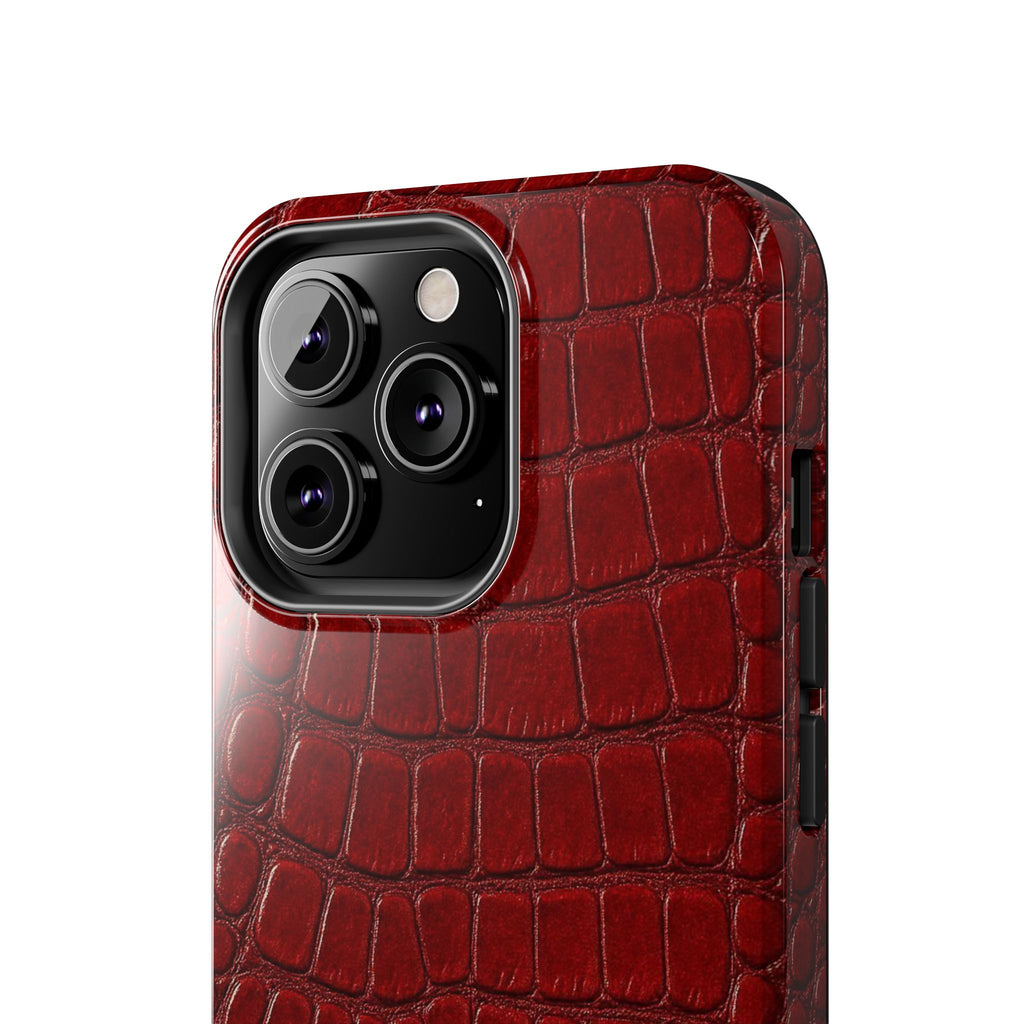 Red Crocodile Skin