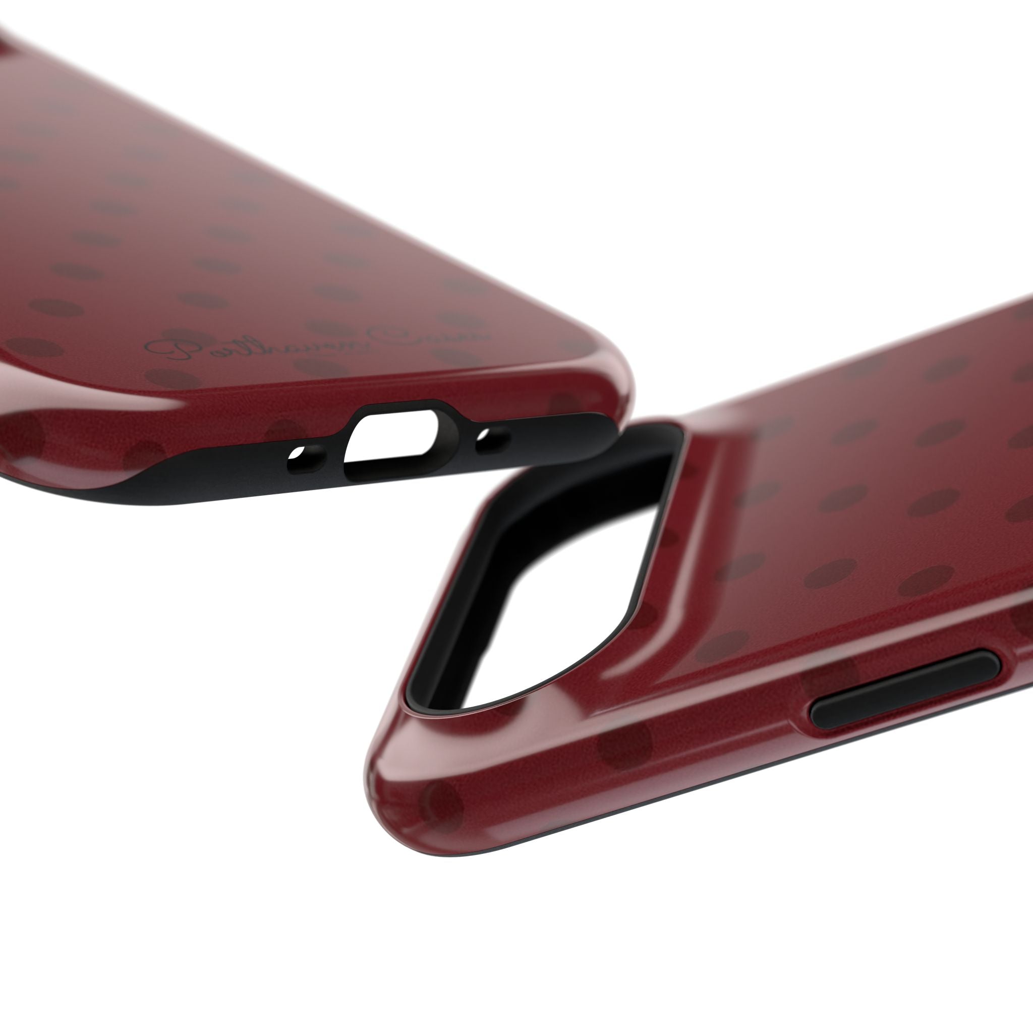 BURGUNDY POLKA-DOTS