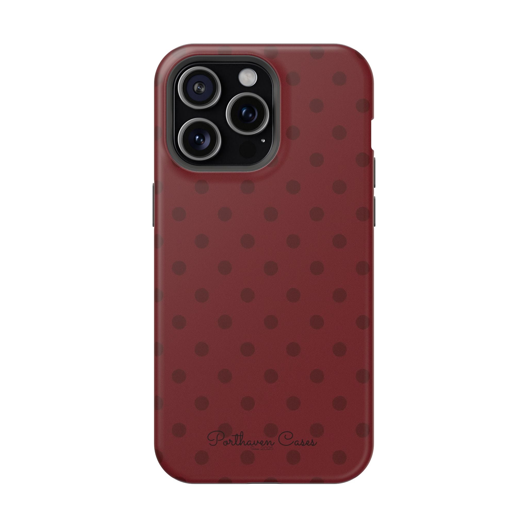 BURGUNDY POLKA-DOTS