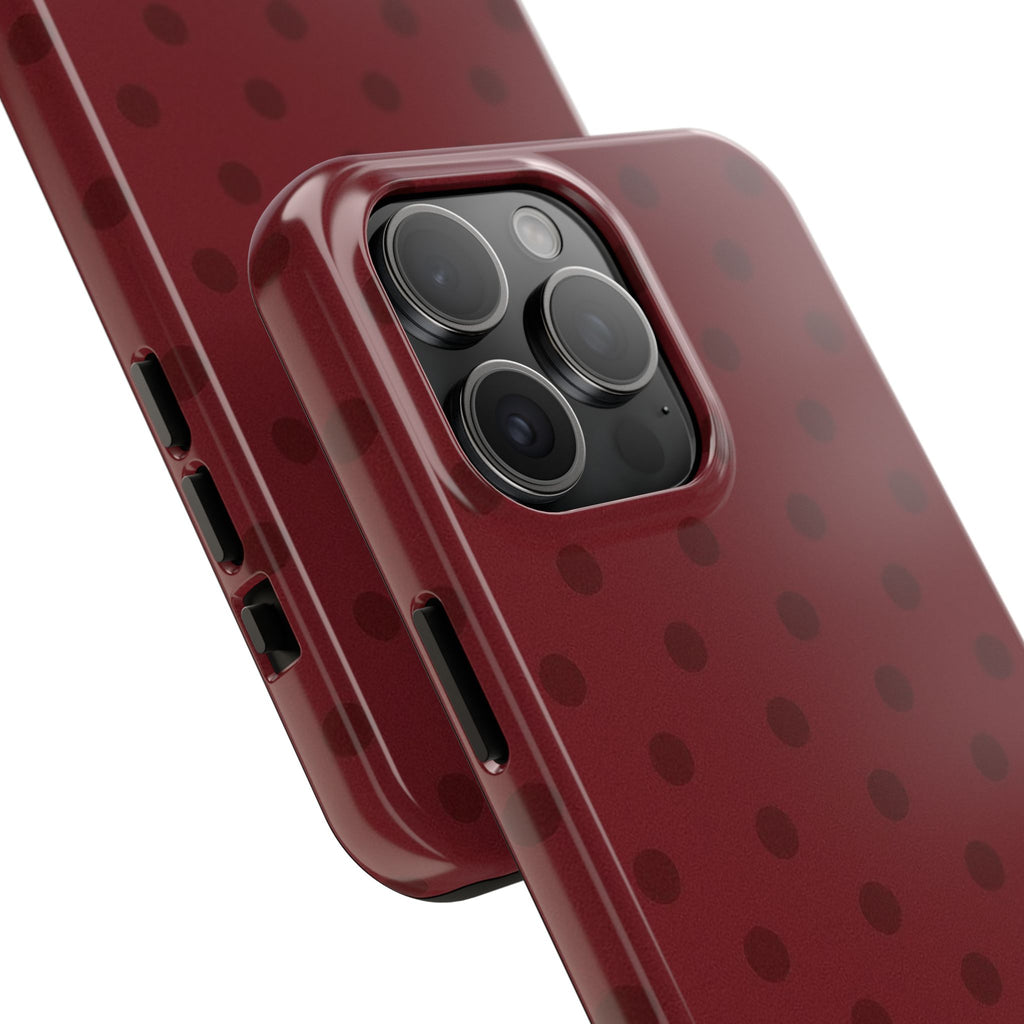 BURGUNDY POLKA DOTS