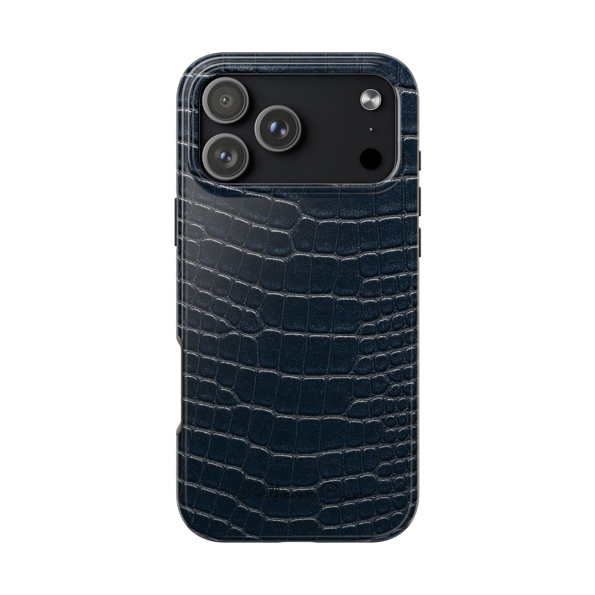 Navy Crocodile Leather