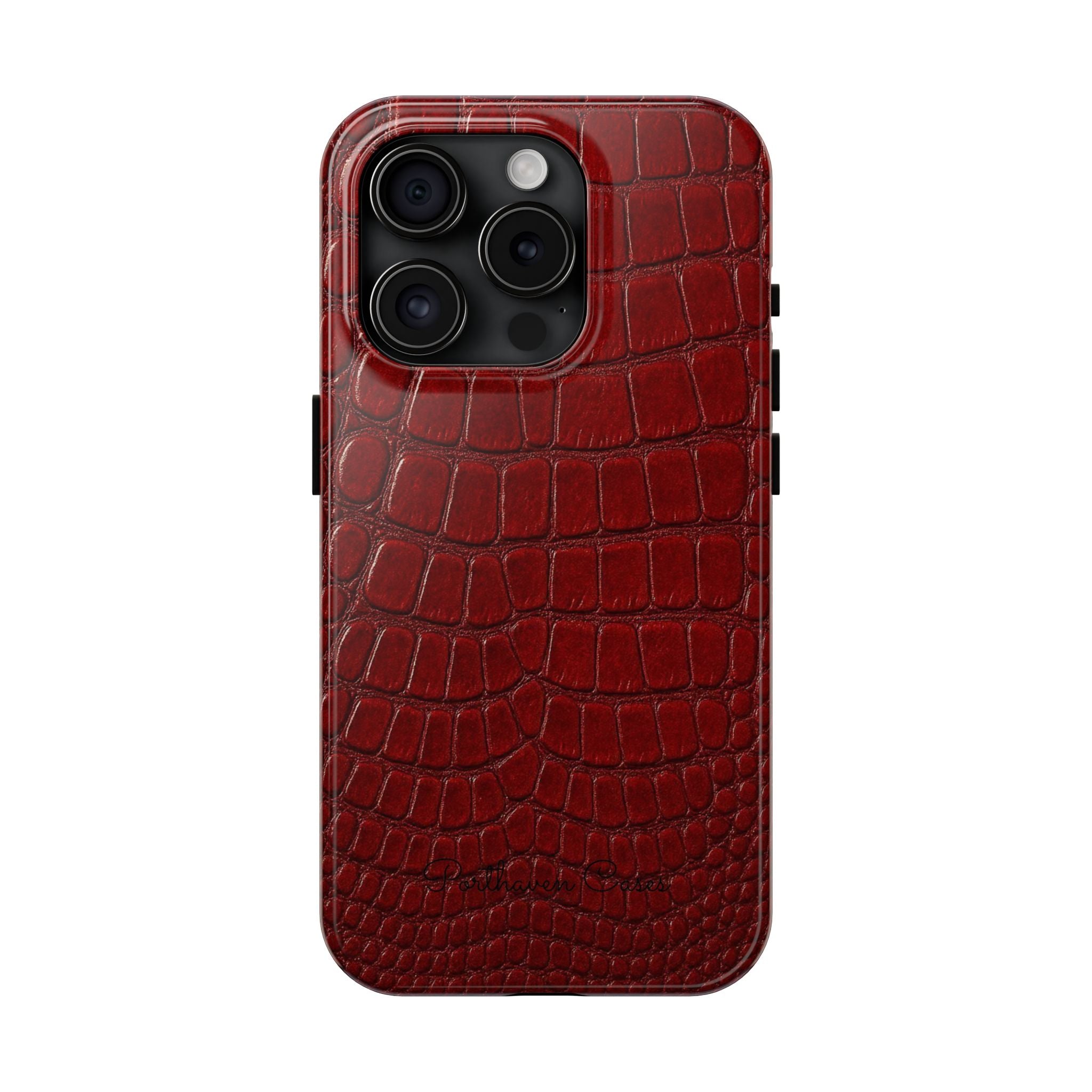 Red Crocodile Skin