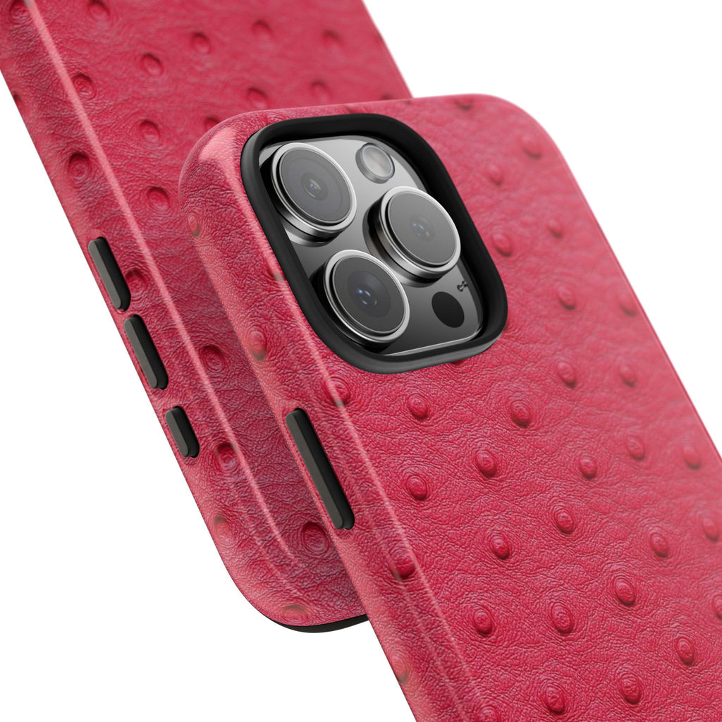 Hot Pink Ostrich Leather