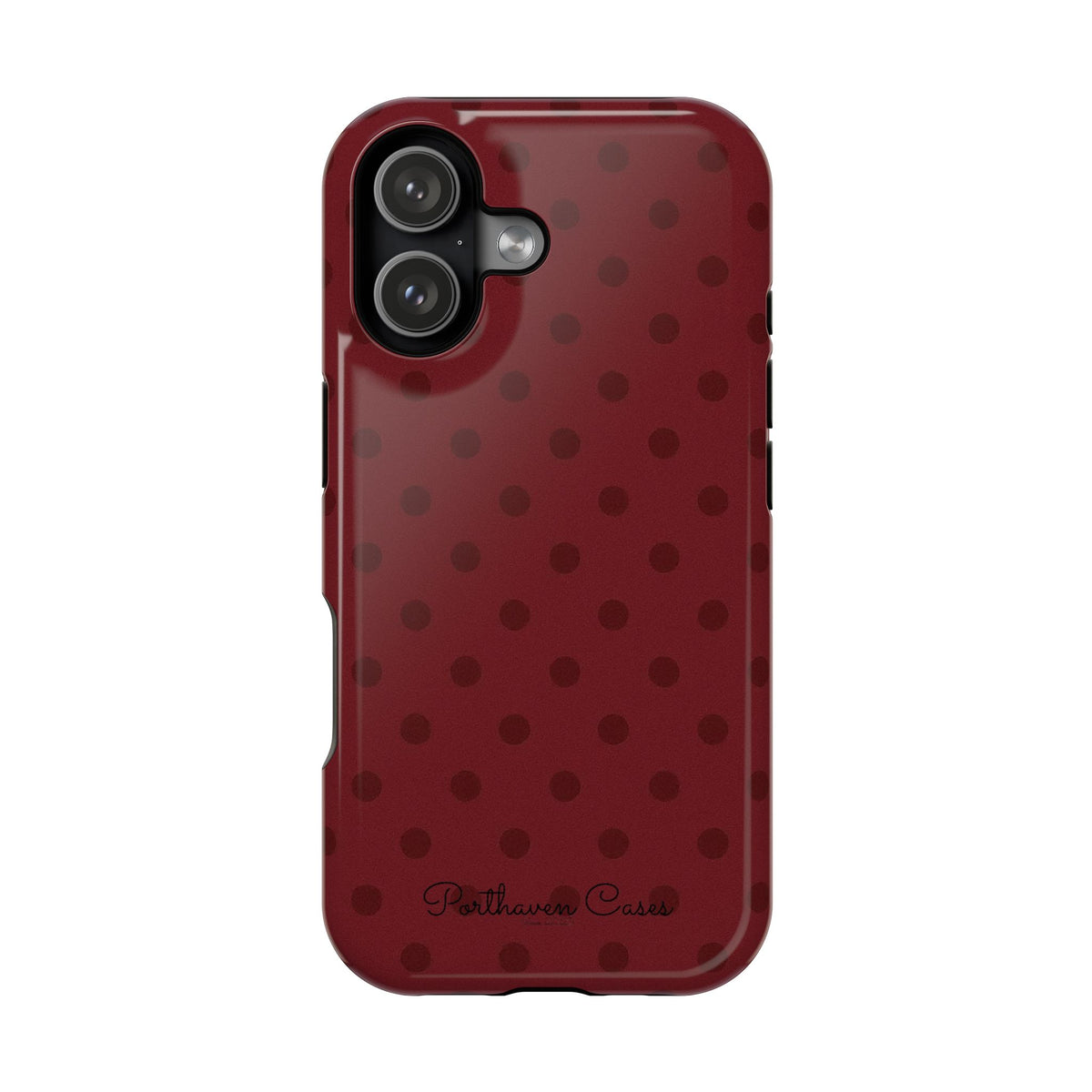 BURGUNDY POLKA DOT