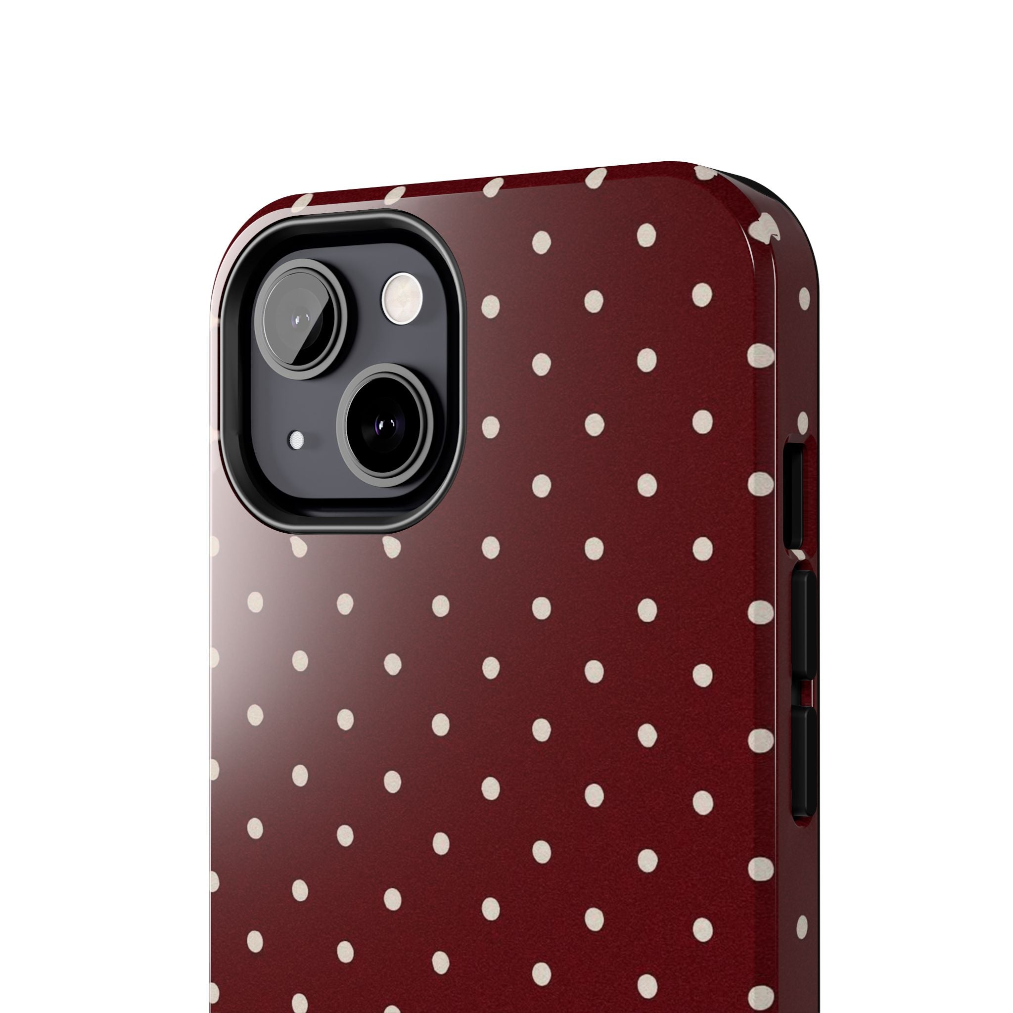 Burgundy Polka Dots