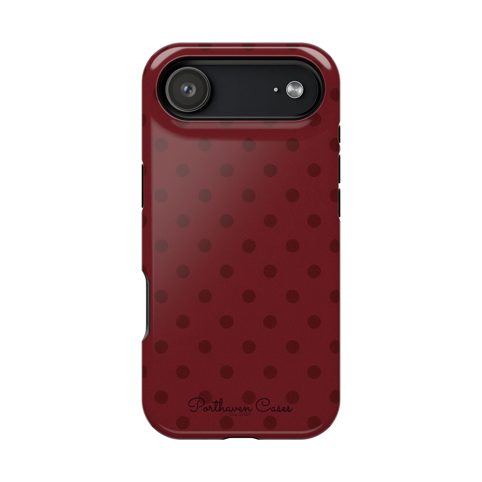 BURGUNDY POLKA-DOTS