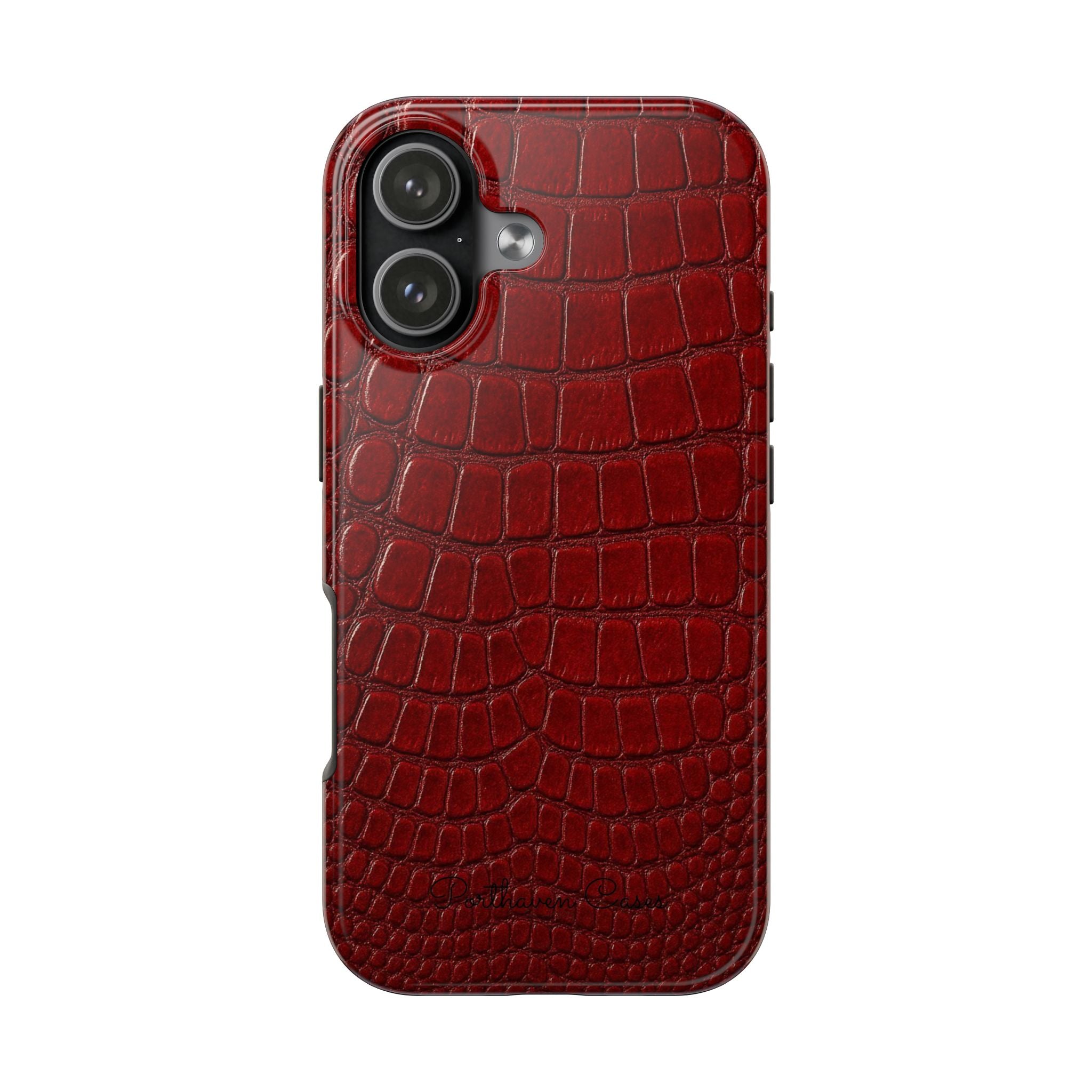 Red Crocodile Skin