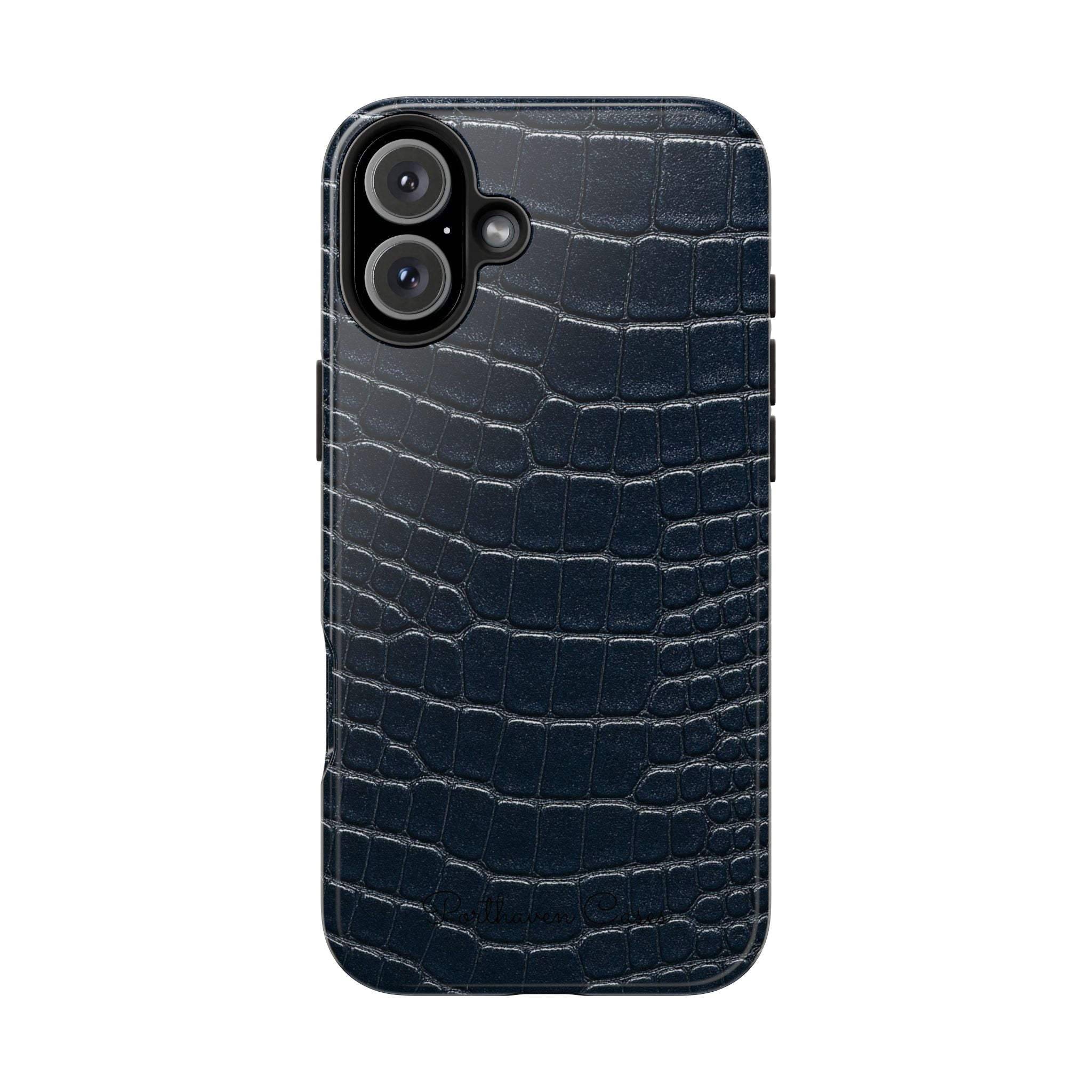 Navy Crocodile Leather