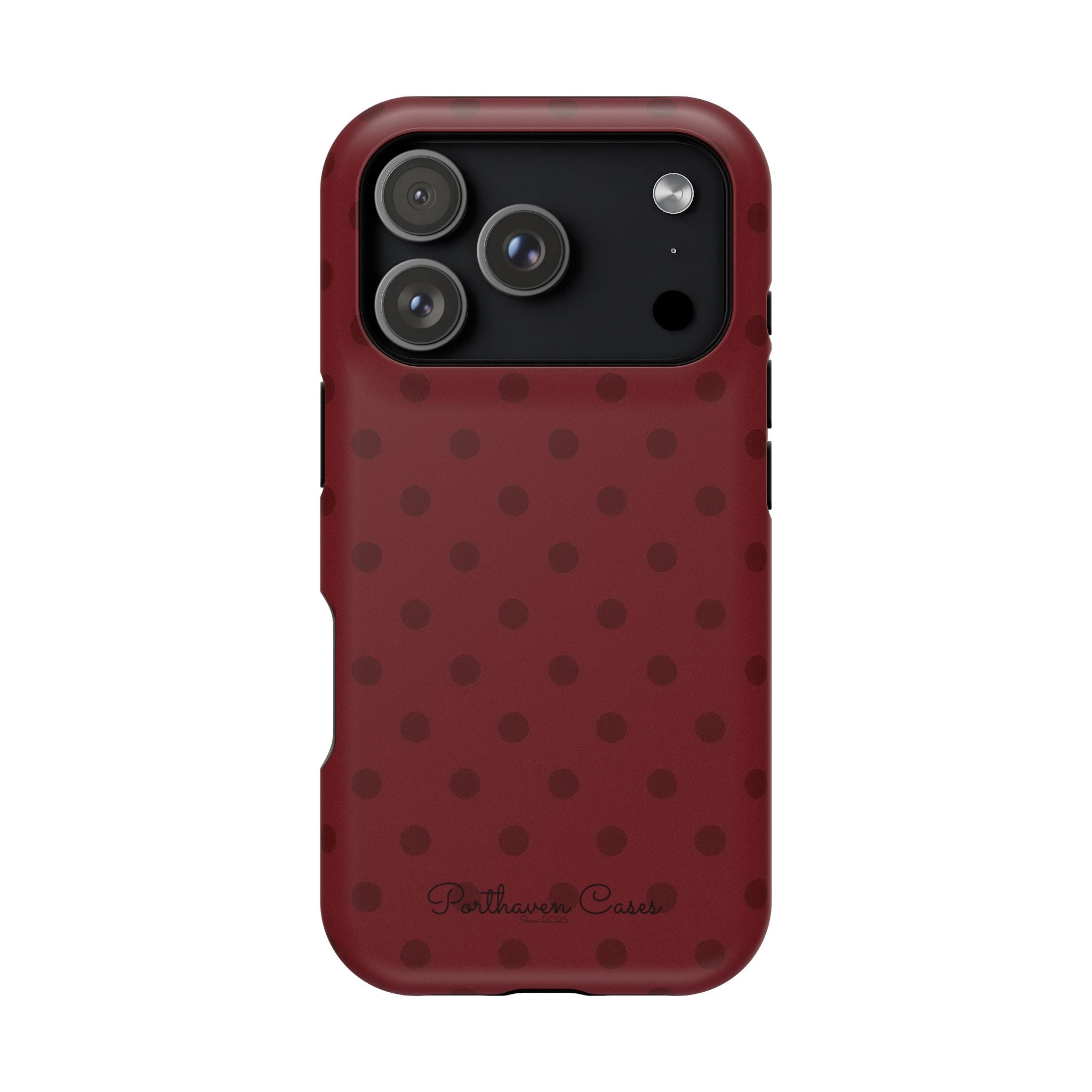 BURGUNDY POLKA-DOTS