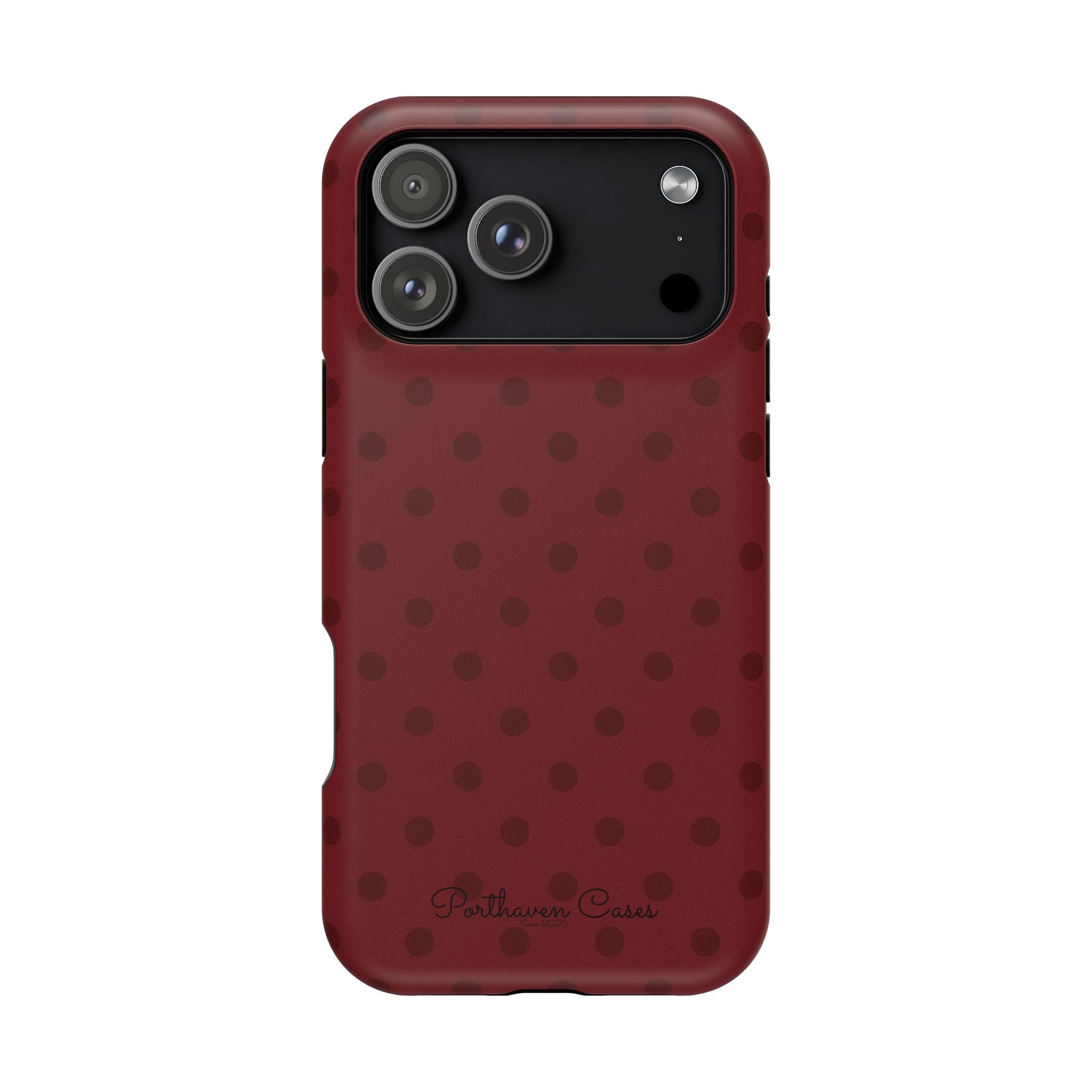 BURGUNDY POLKA-DOTS