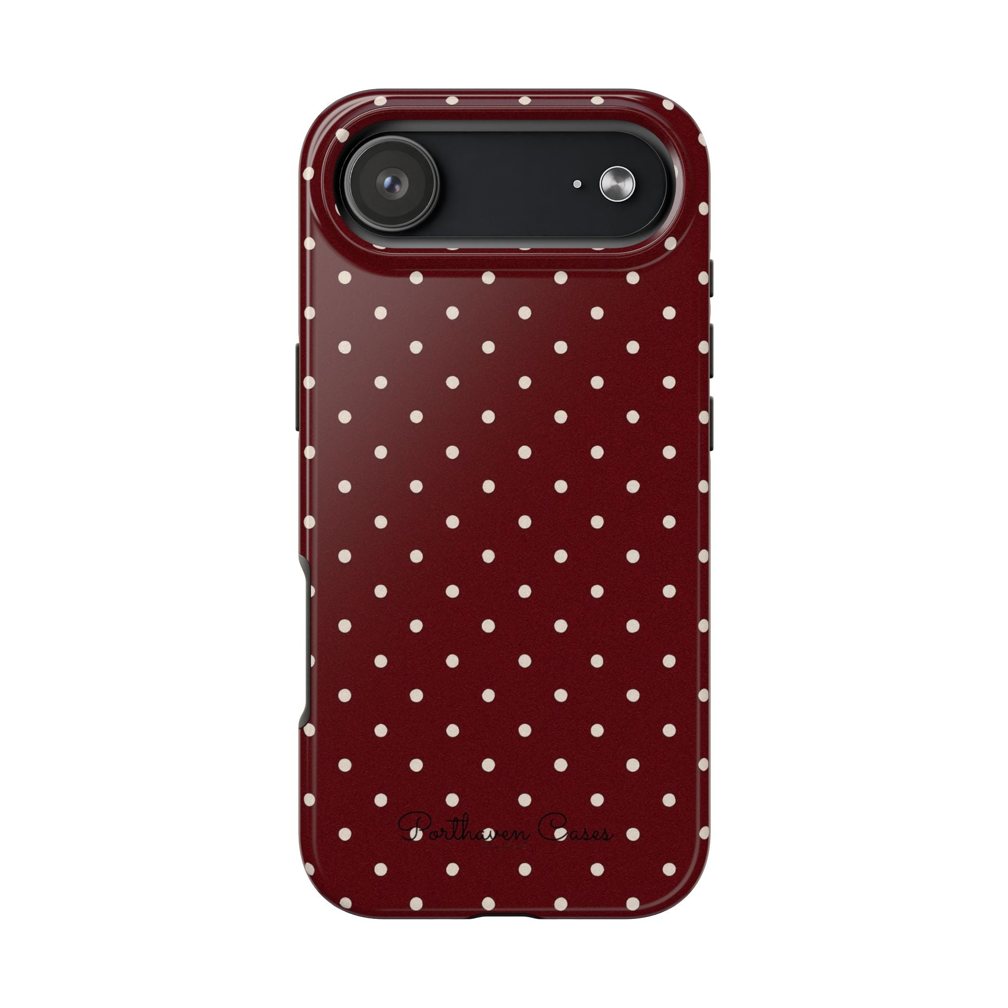 Burgundy Polka Dots