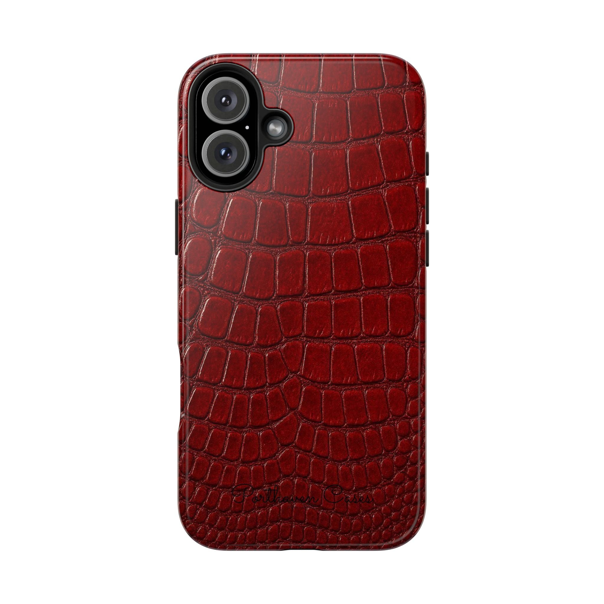 Red Crocodile Skin
