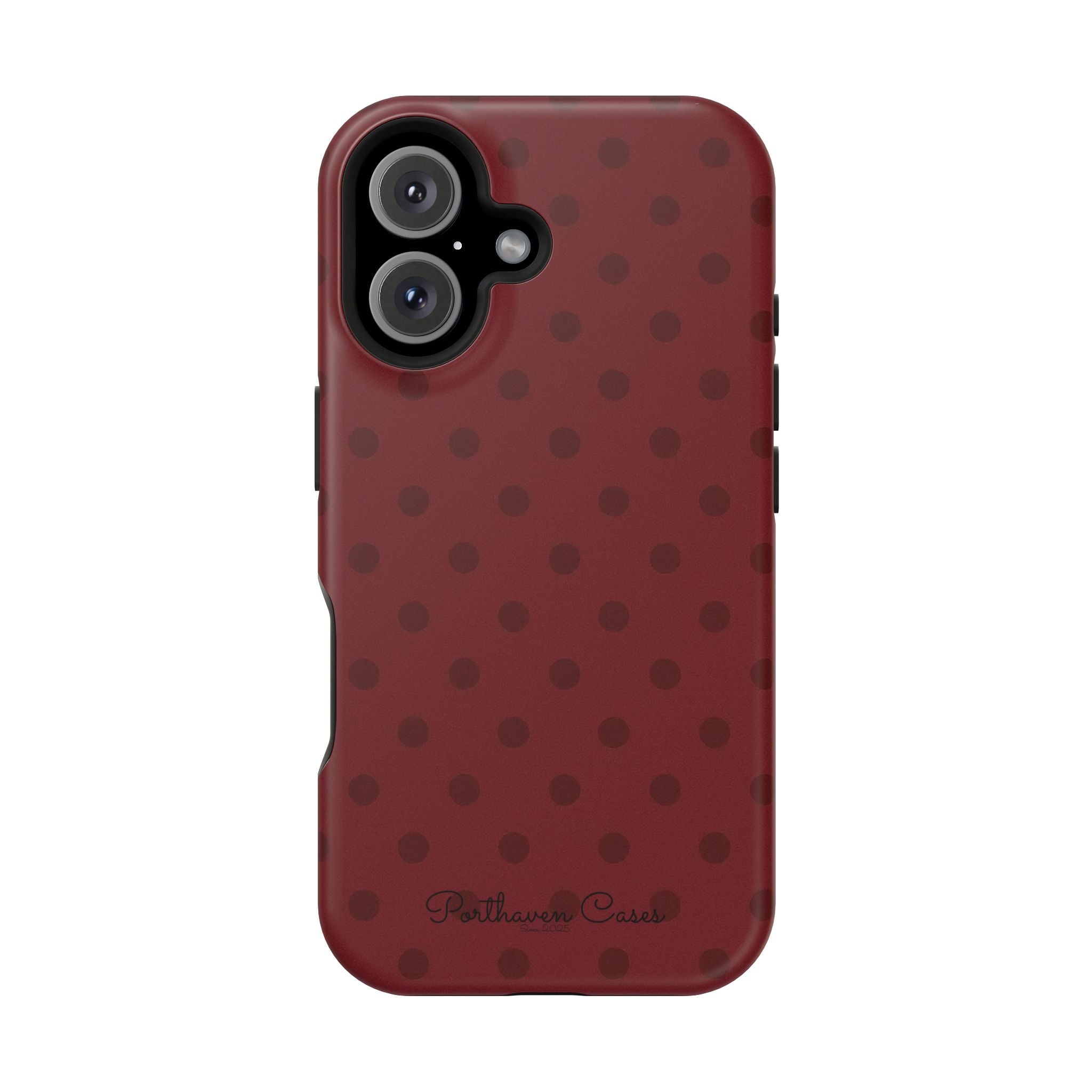 BURGUNDY POLKA-DOTS