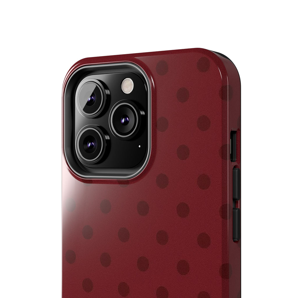 BURGUNDY POLKA DOTS