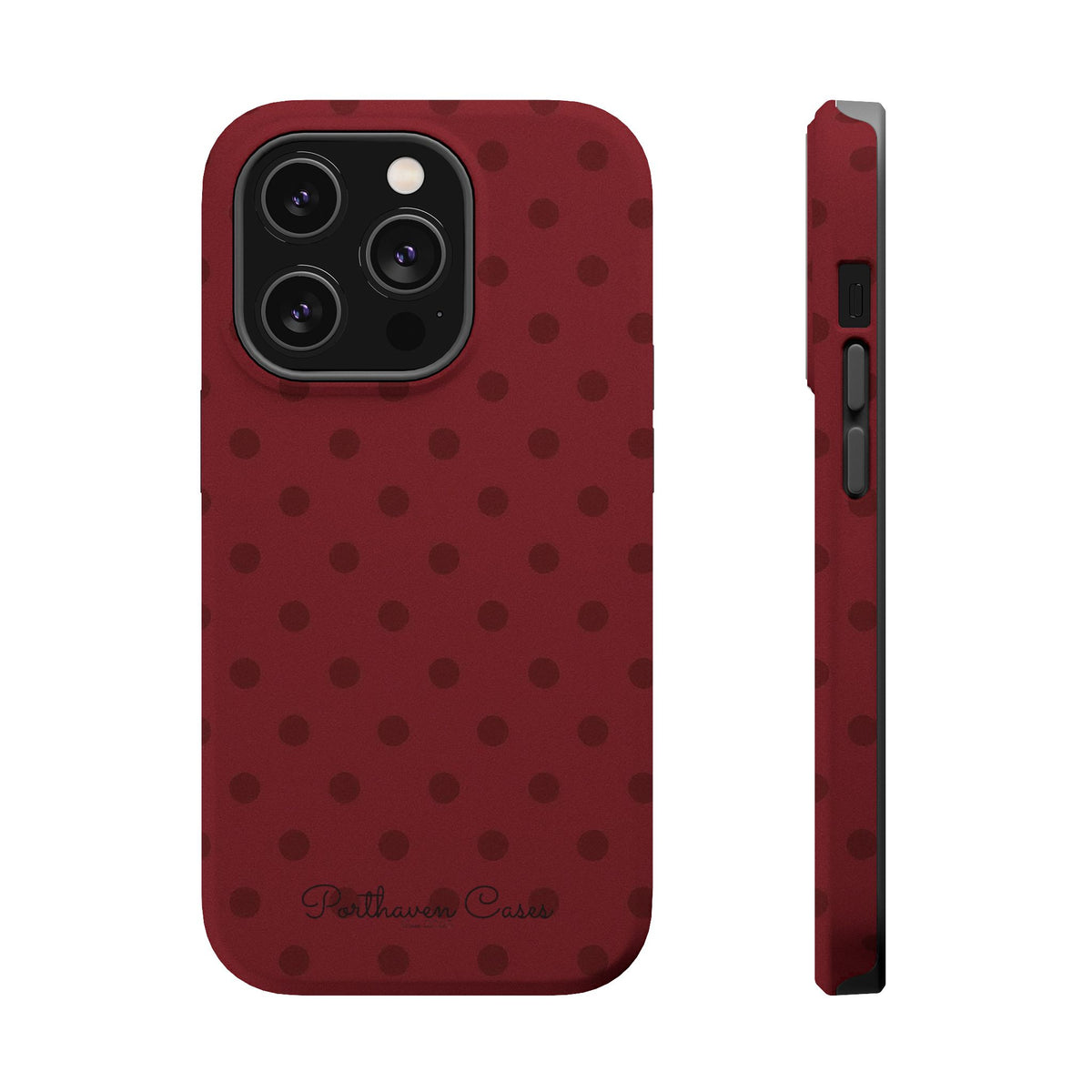 BURGUNDY POLKA DOT