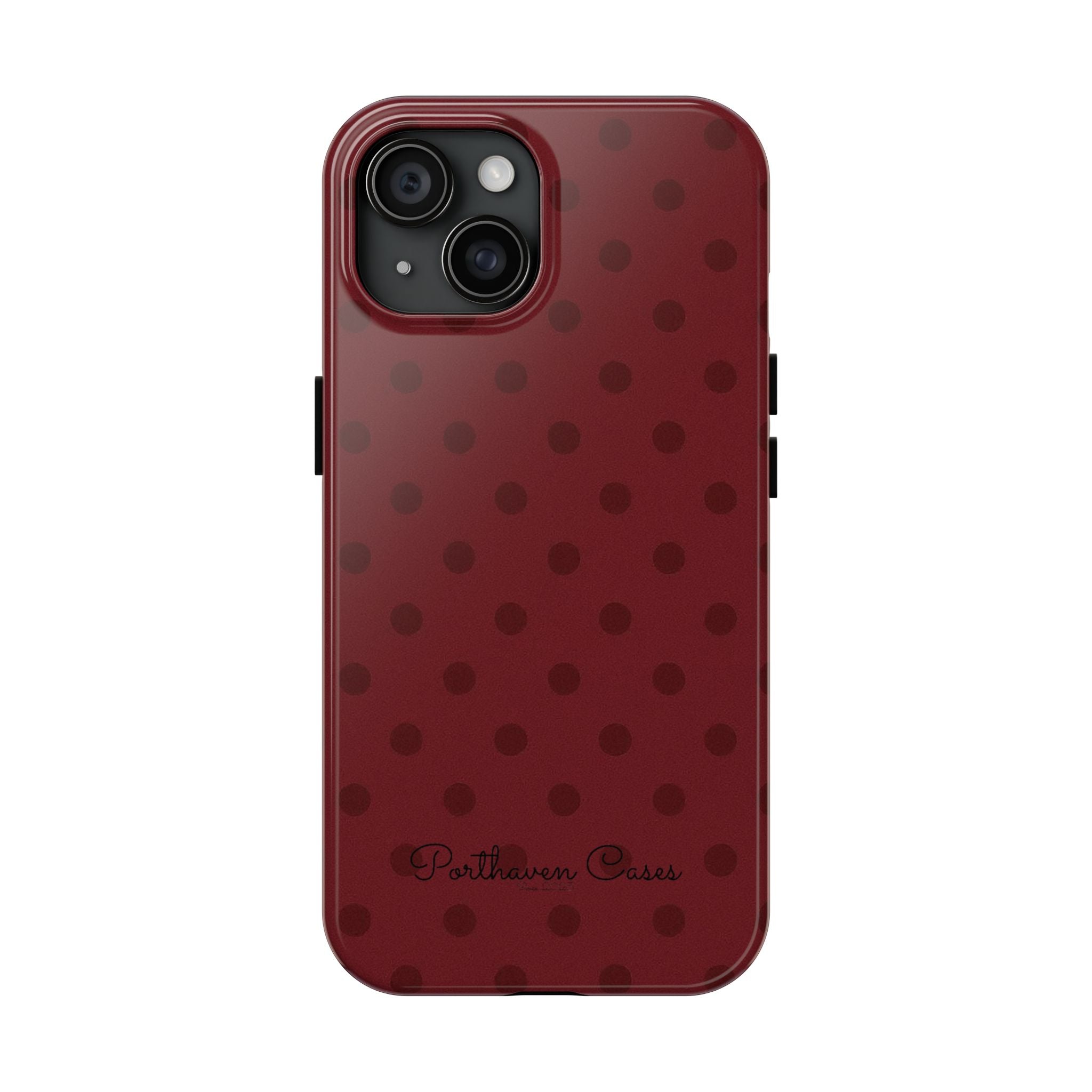 BURGUNDY POLKA DOTS
