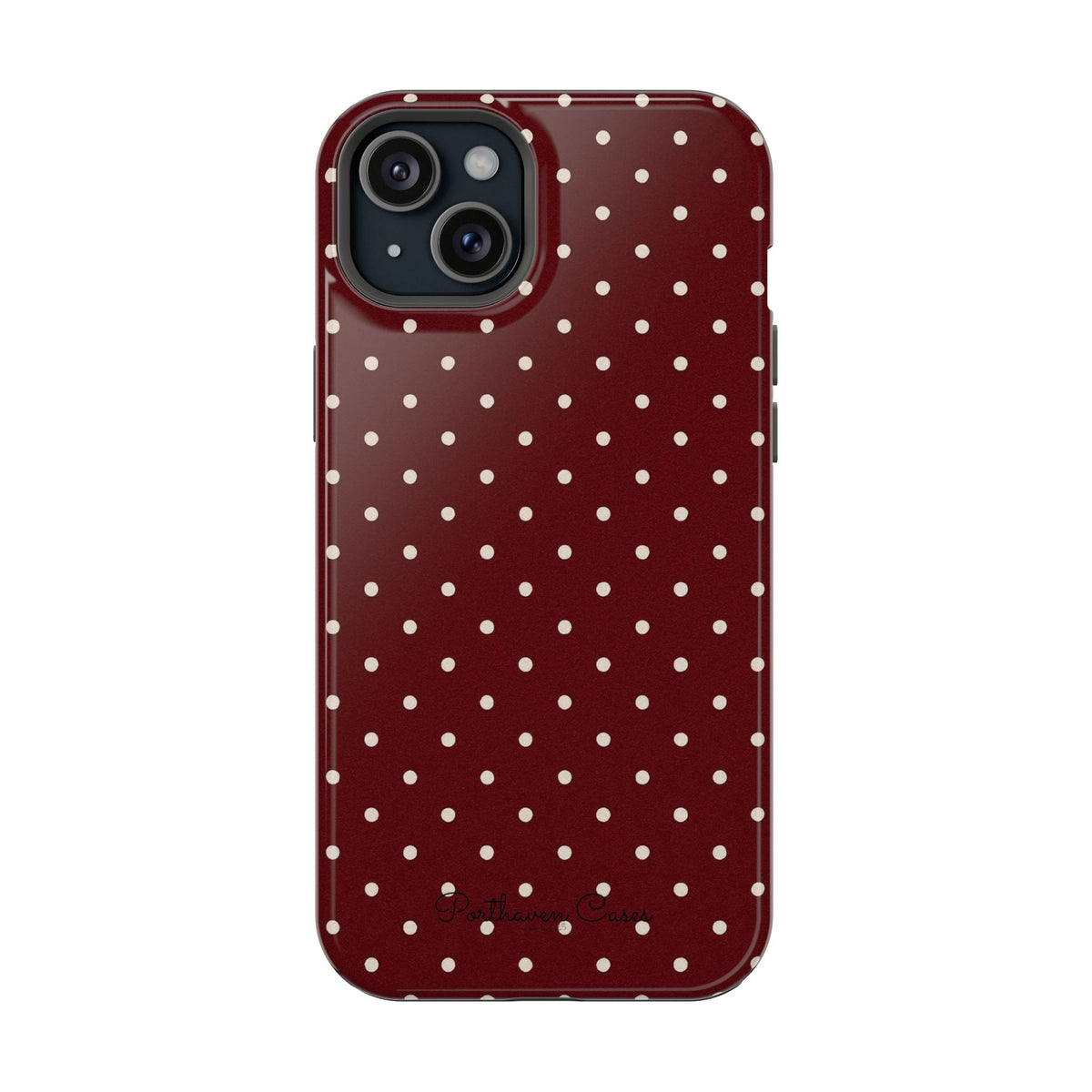 BURGUNDY POLKA DOTS