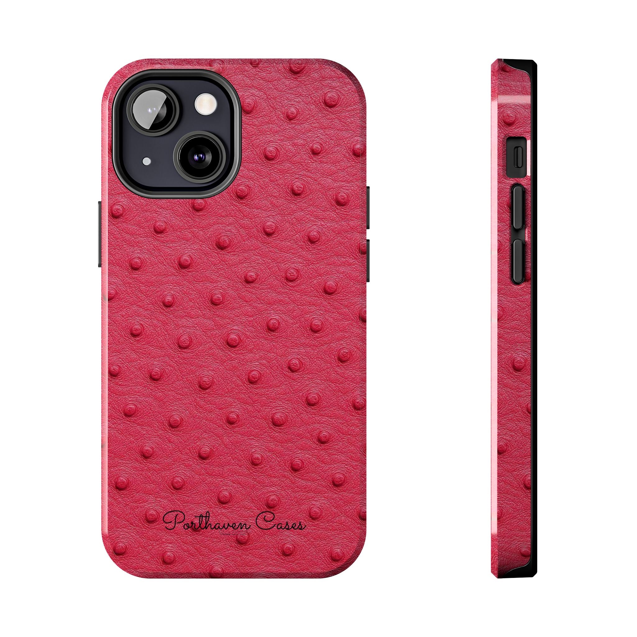 Hot Pink Ostrich Leather