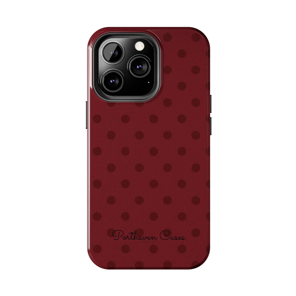 BURGUNDY POLKA DOTS