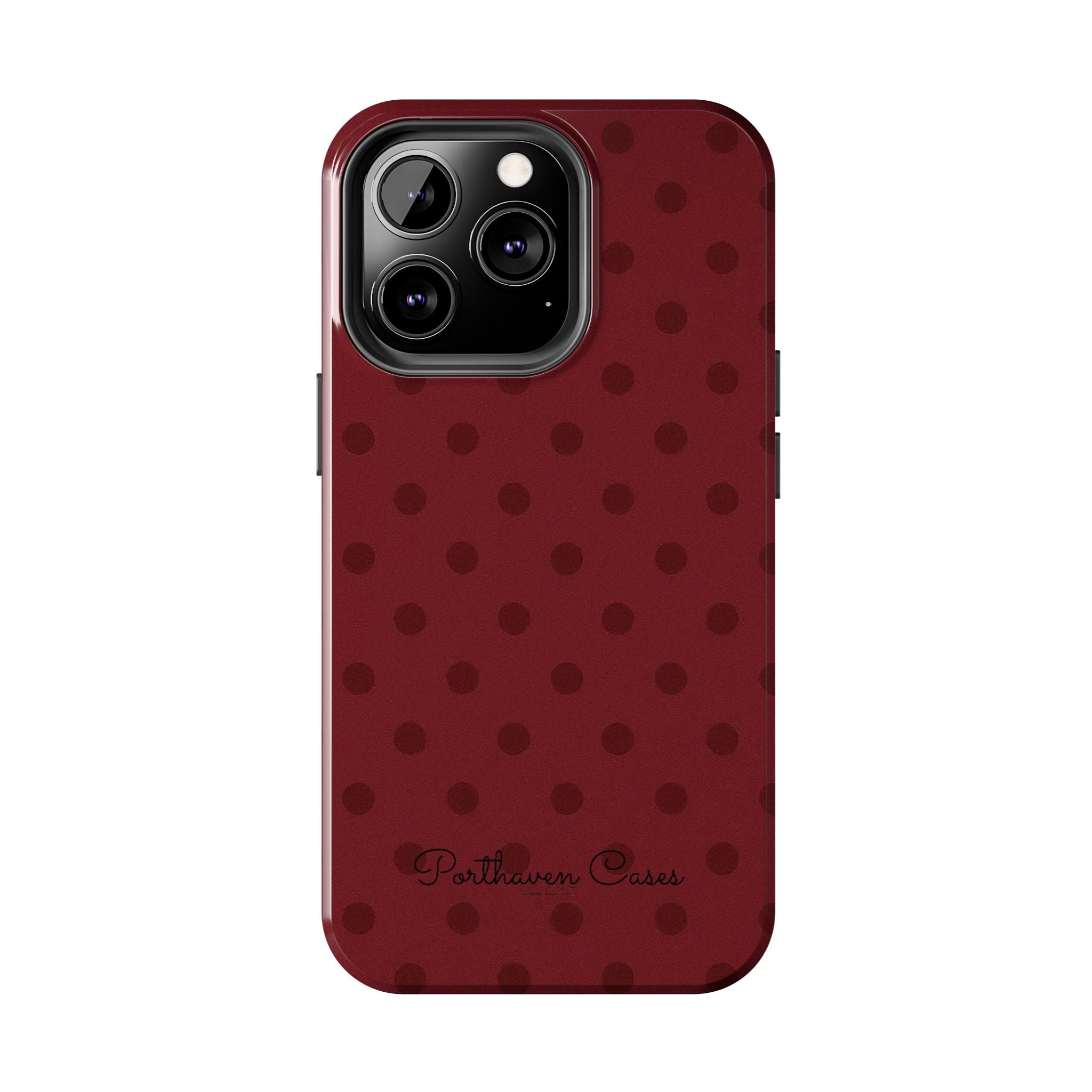 BURGUNDY POLKA DOTS