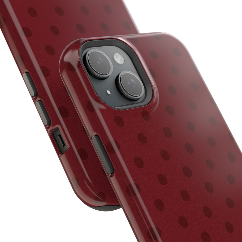 BURGUNDY POLKA-DOTS