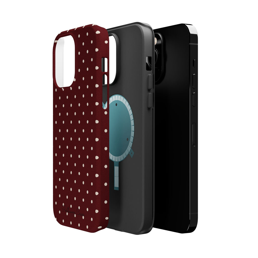 BURGUNDY POLKA DOTS