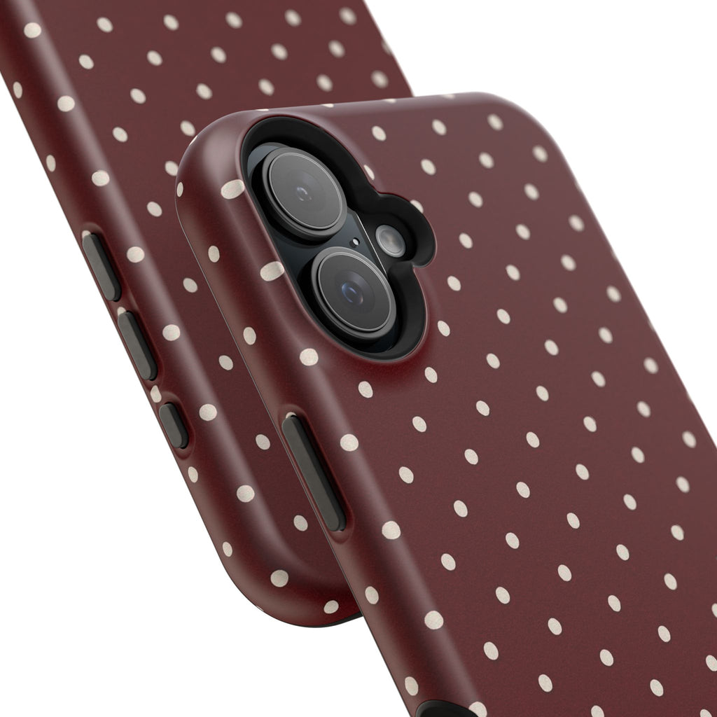 BURGUNDY POLKA DOTS