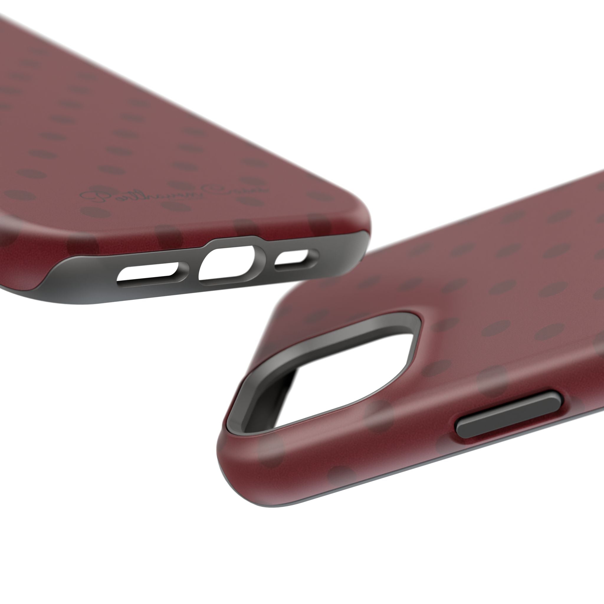 BURGUNDY POLKA-DOTS