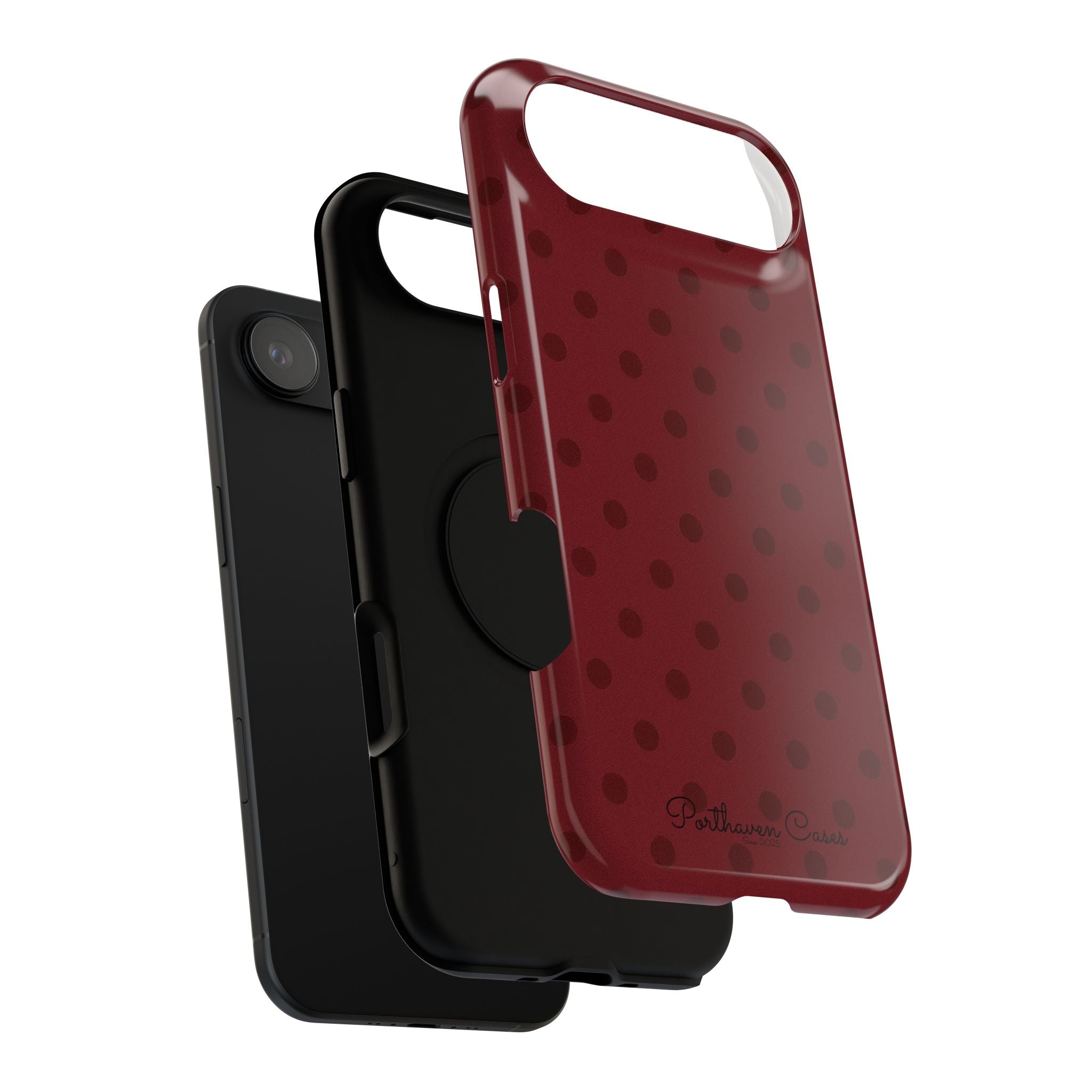 BURGUNDY POLKA-DOTS