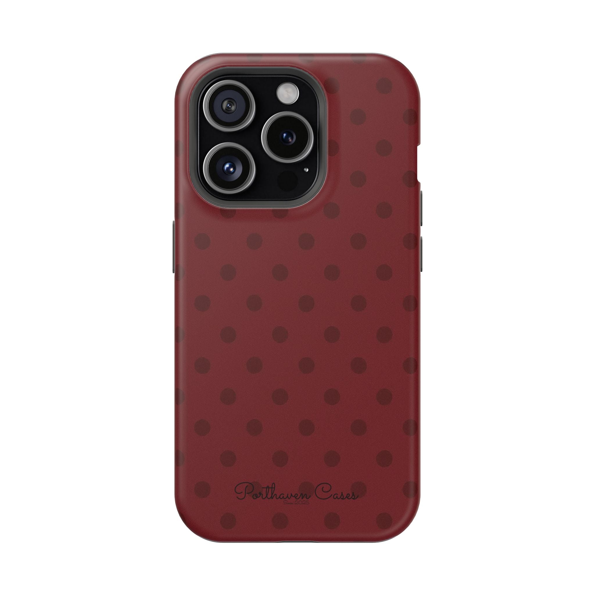 BURGUNDY POLKA-DOTS