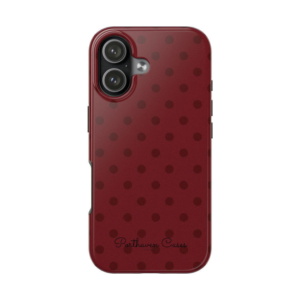 BURGUNDY POLKA DOTS
