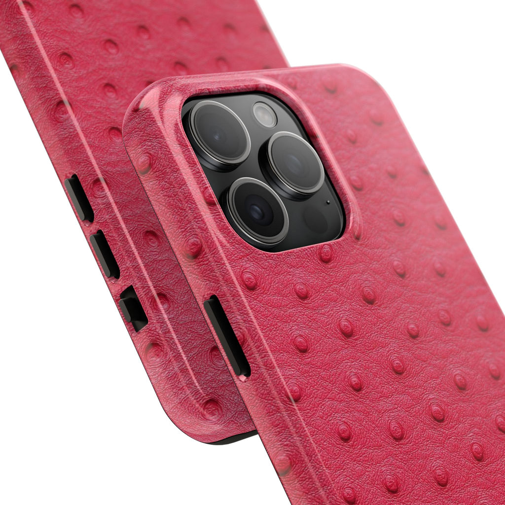 Hot Pink Ostrich Leather