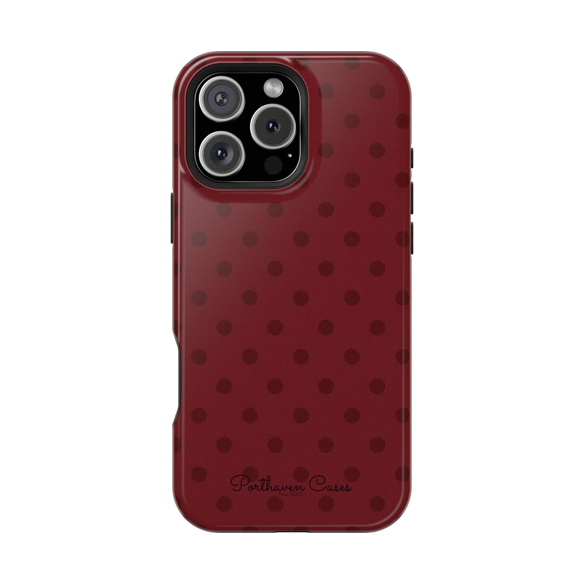 BURGUNDY POLKA-DOTS