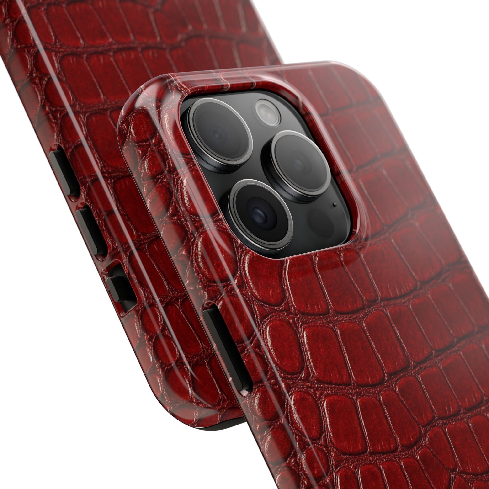 Red Crocodile Skin