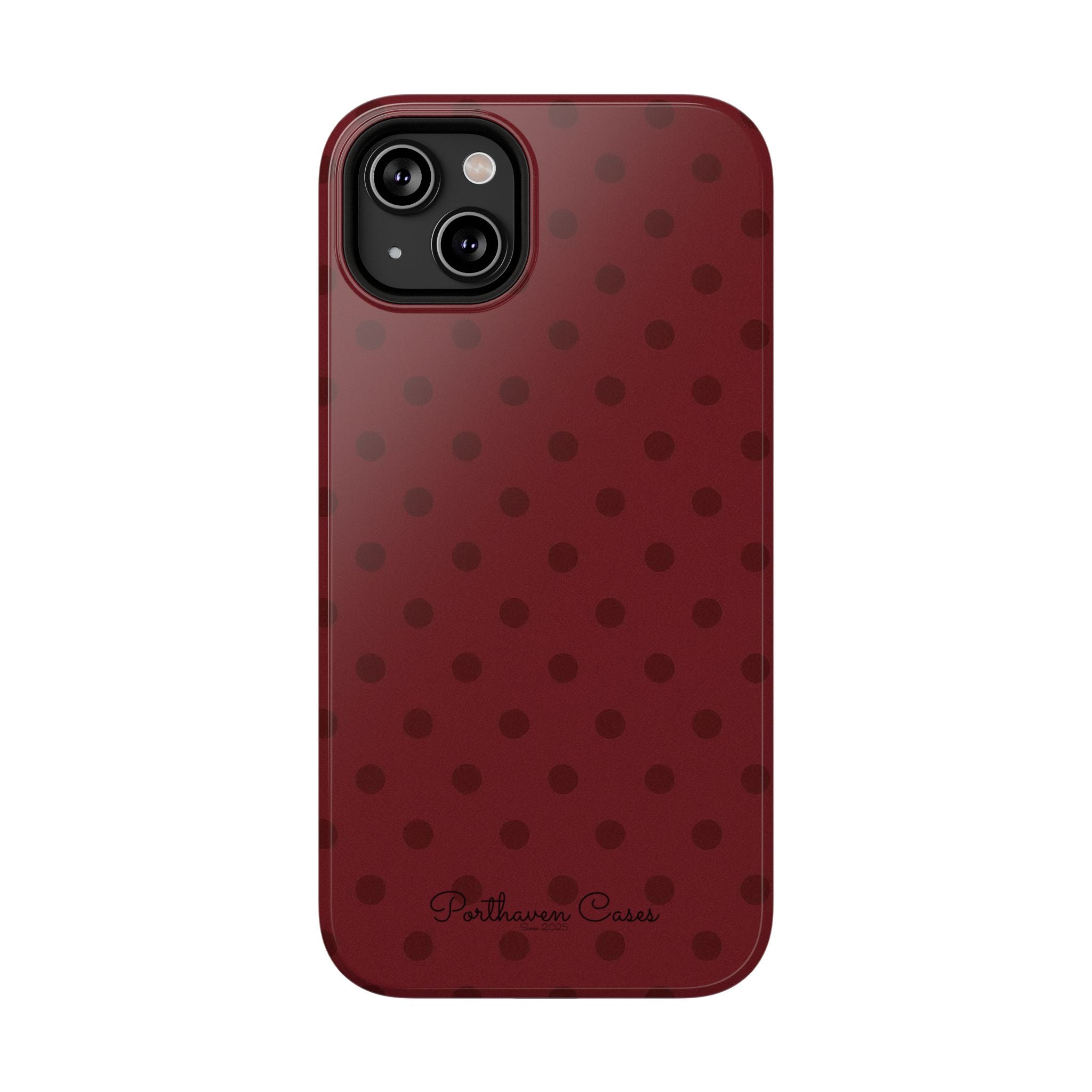 BURGUNDY POLKA-DOTS