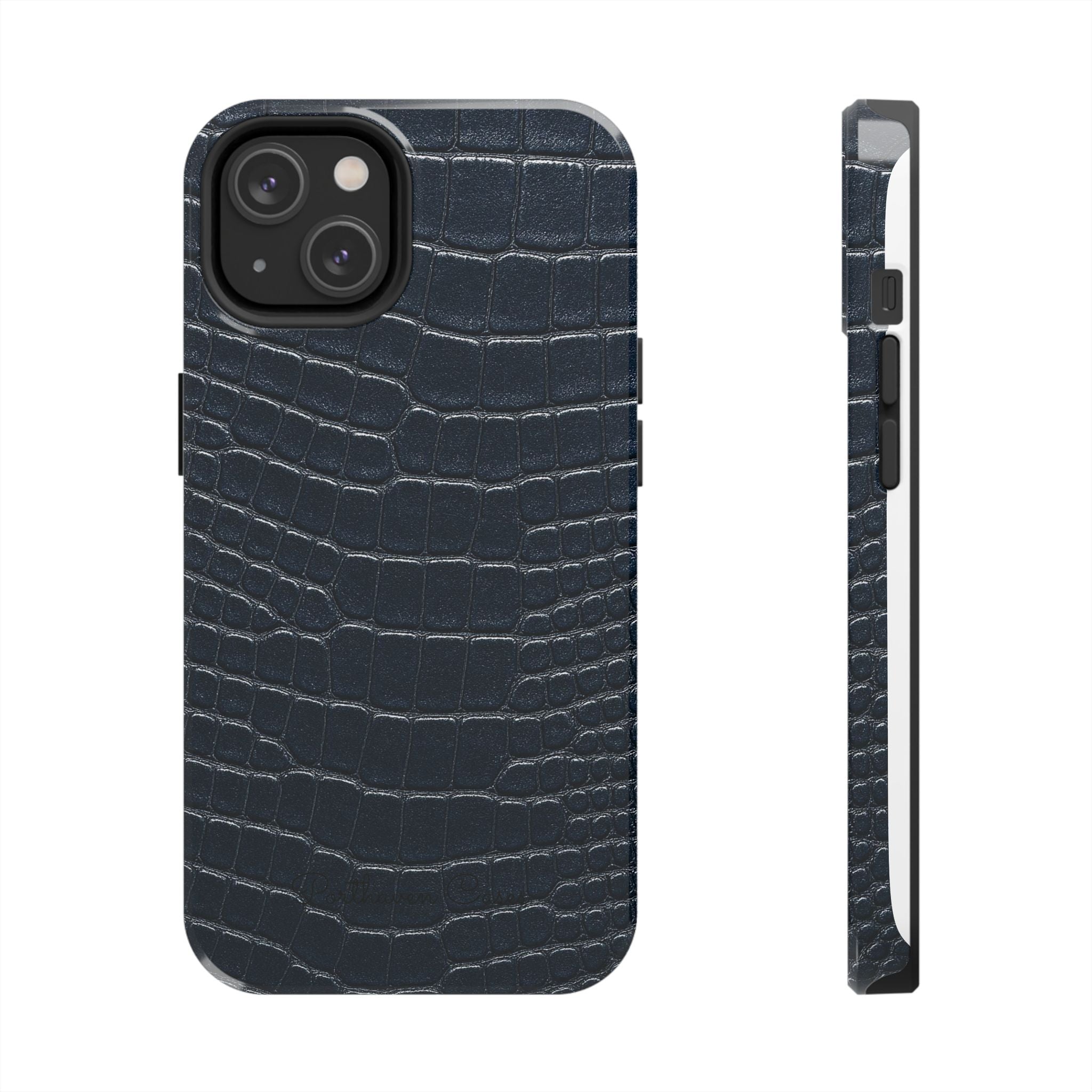 Navy Crocodile Leather