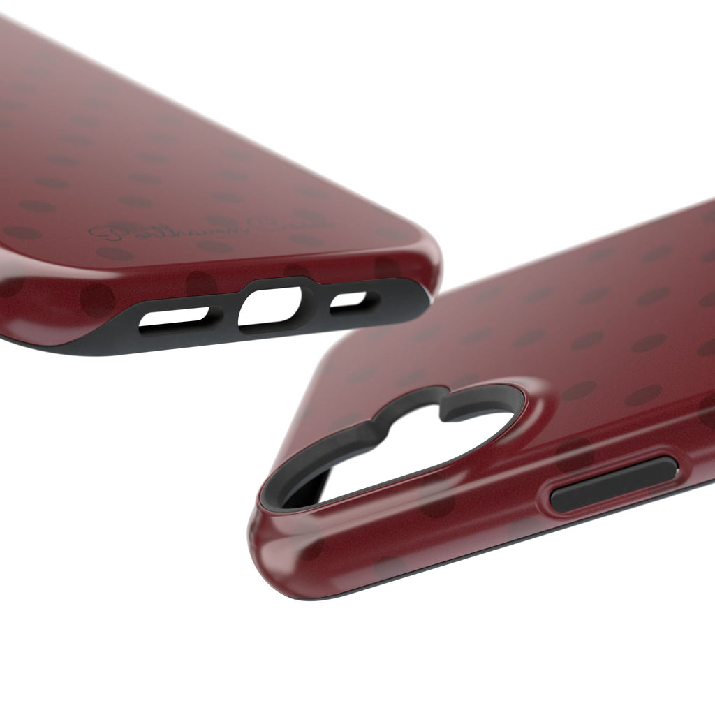 BURGUNDY POLKA DOT