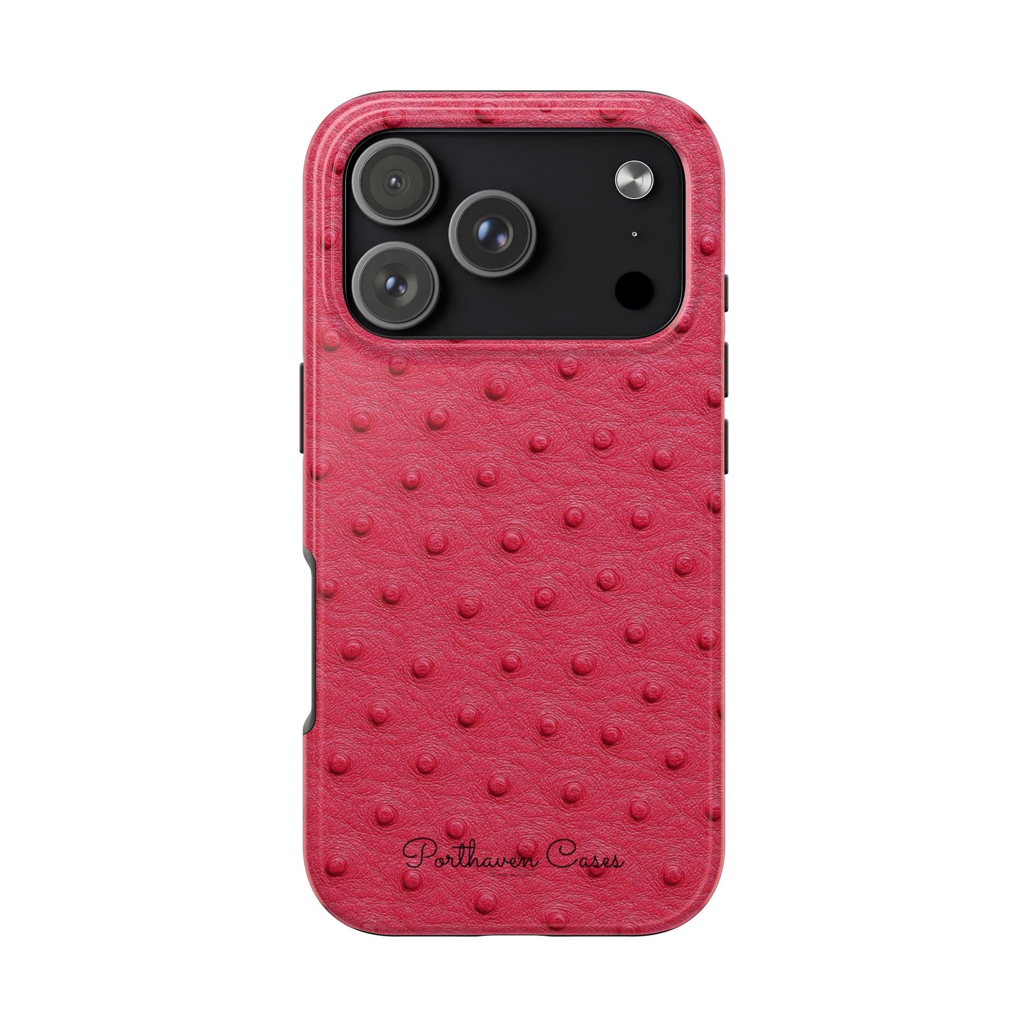 Hot Pink Ostrich Leather