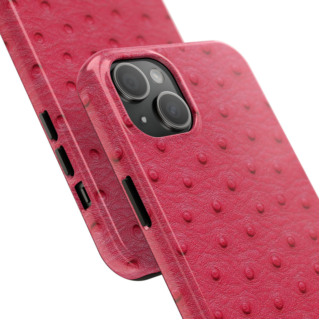 Hot Pink Ostrich Leather