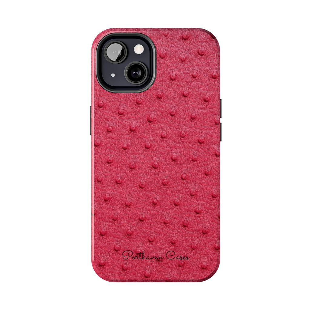 Hot Pink Ostrich Leather