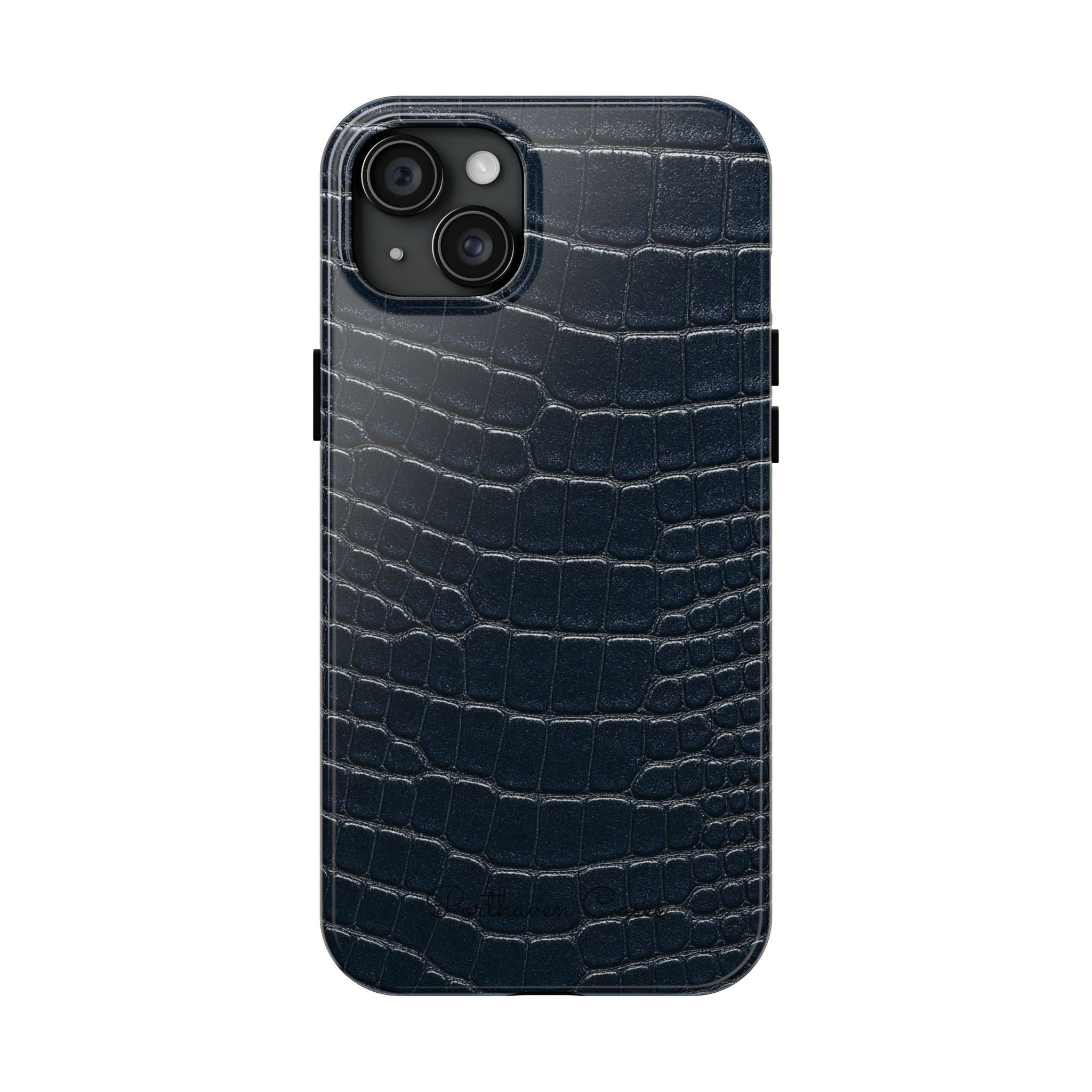 Navy Crocodile Leather