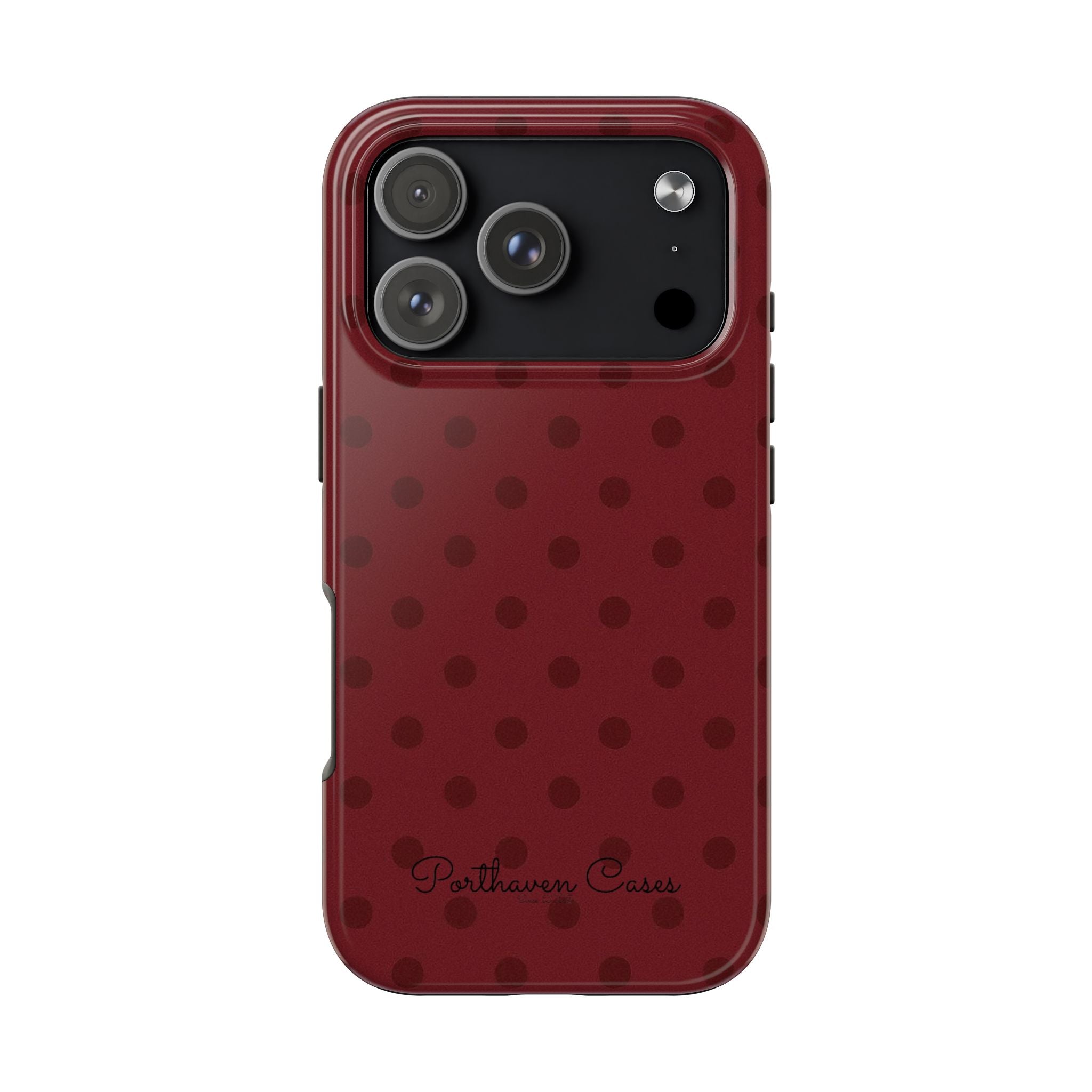 BURGUNDY POLKA DOTS