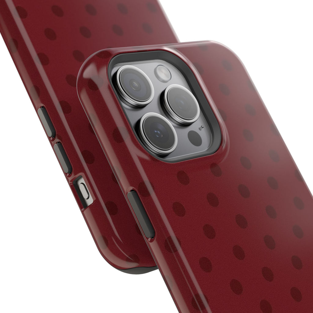 BURGUNDY POLKA-DOTS