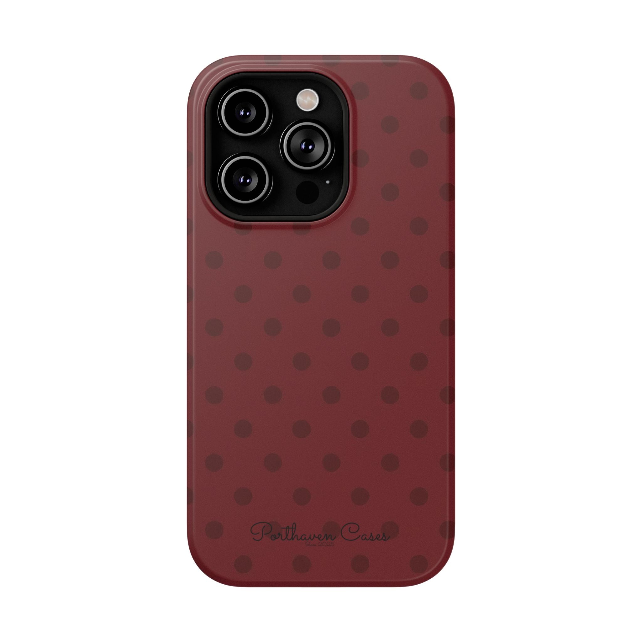 BURGUNDY POLKA-DOTS