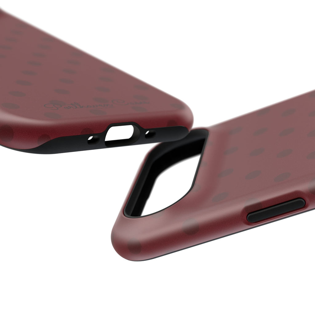 BURGUNDY POLKA-DOTS