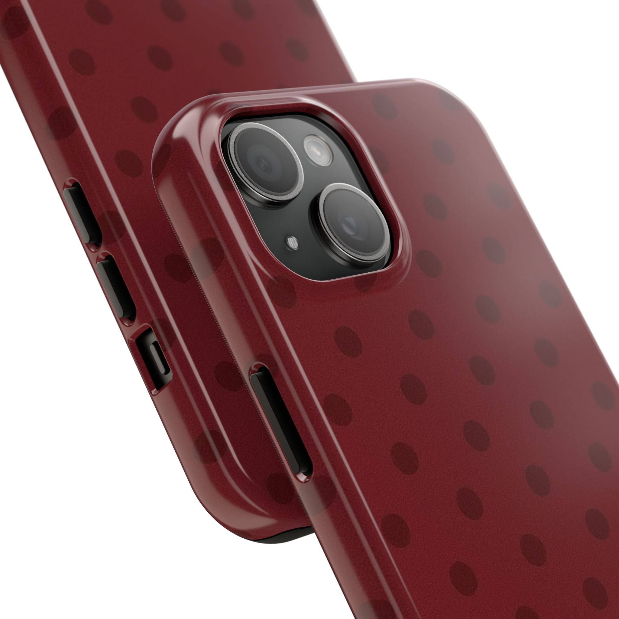 BURGUNDY POLKA DOTS