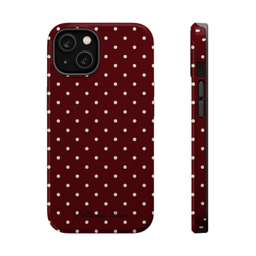 BURGUNDY POLKA DOTS