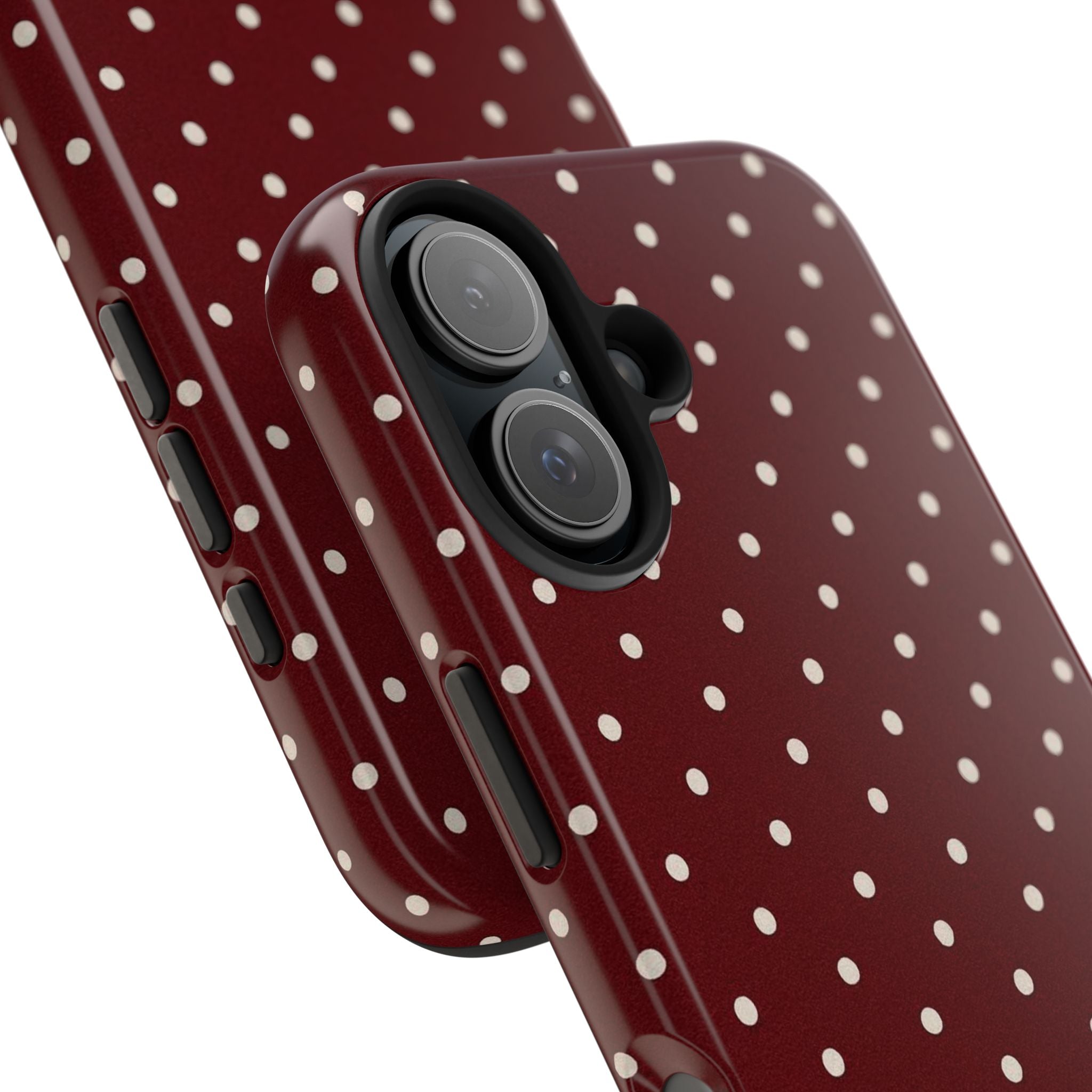 Burgundy Polka Dots